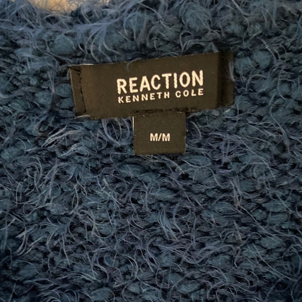 REACTION by Kenneth Cole Deep Blue Crew Neck Knit Sweater - Picture 2 of 4
